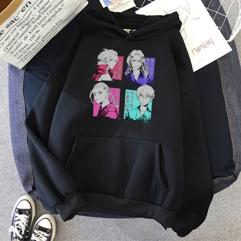 Nadrozmerné Mikina Anime Hoodies Tokio Vingers Anime pár šaty na mieru s vlastným logom japonský streetwear hoodies mužov