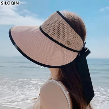 SILOQIN Trend Prázdne Top Slnko Klobúk Módne dámske Letné Anti-UV Ochrana proti Slnku Pláž Hat Priedušná Nové Sombrero Nastaviteľná Veľkosť