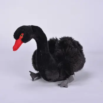 [Zábavné] Zoo 29 cm Simulácia Realisticky Biela labuť & black swan, Plyšové Hračky, Mäkký vták Vypchaté Zvieratá bábika Narodeninám Darčeky Pre Deti