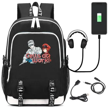 Horúce Anime Buniek pri Práci USB Batoh Školské Tašky Bookbag Deti, Mládež Notebook Cestovná Taška cez Rameno Cartoon Módne Tašky