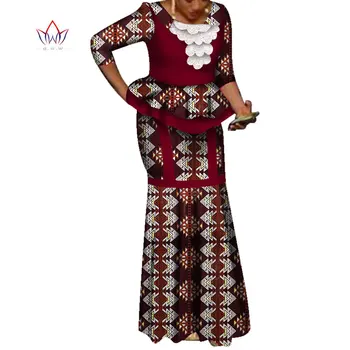 Afrika Dve Dielna Sada Pre Ženy-Móda Dashiki tri štvrtiny Afriky Oblečenie Bazin Plus Veľkosť Lady Oblečenie pre Party WY3737