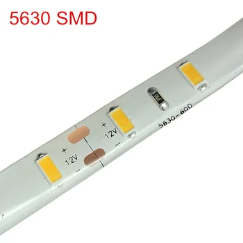 LED Pásy 5630 DC12V Flexibilné LED Svetlo, 60 LED/m 5m/veľa Teplá biela / Biela / Studená Biela / Červená / Zelená / Modrá