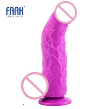 FAAK 24*5,5 cm Super Veľké Fialové Dildo Obrovský Ciev Penisu Análny Plug so Silným Bulík Sex Shop Ženy Erotické Produkt Shop
