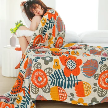 100% Bavlna Japonský Voľný čas, prikrývka, a hodiť dvojité gázy letnej pohode deka priedušná mäkkú deku gauč uterák dekor posteľ kryt