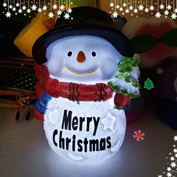 Droshippping 1pc Vianočné Dekorácie Snehuliak LED Svetlo, Zmena Farby Nightlights Snehuliak Farebné