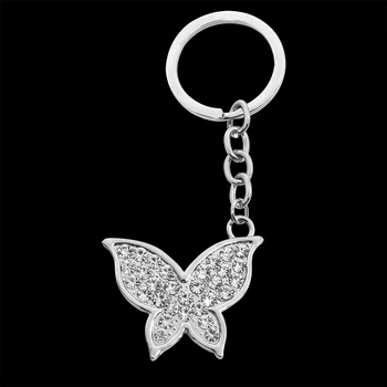 Roztomilý Kovový Motýľ Keyring Keychain Diy Trinket Taška Kúzlo Paríža, Husľový Kľúč Krásne Šperky, Doplnky, Elegantné Ženy Najlepší Darček