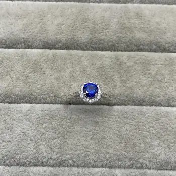 S925 mincový striebro luxusné oválny modrý pripraviť diamantový prsteň elegantné osobnosti snubný prsteň žien krúžok