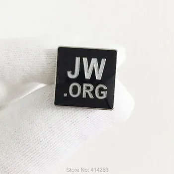 Nový Príchod Pin Odznaky Striebornú Farbu a Insígnie JW.ORG Preklopke Kolíky a Brošňa jemný Čierny Smalt s Epoxidovými