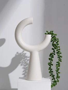 Elegantné Keramické Mesiac retro Váza, Nordic Štýl Kvetu Rastlín Keramiky Domov Obývacia Izba, Spálňa Domáce Dekorácie