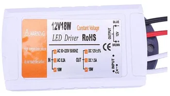 nové Fedex/DHL Rýchlo 100 ks jedného veľa 12V 18W Napájanie LED Driver Transformátor Spínač Pre Led Pásy Žiarovka W/ Funkcia Ochrany
