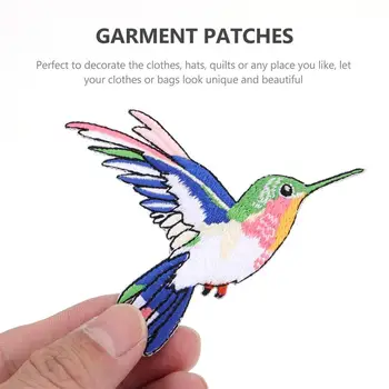 10 ks Dekoratívne Kolibrík Patch Zvierat Nášivka Žehlička na Škvrny na Oblečení