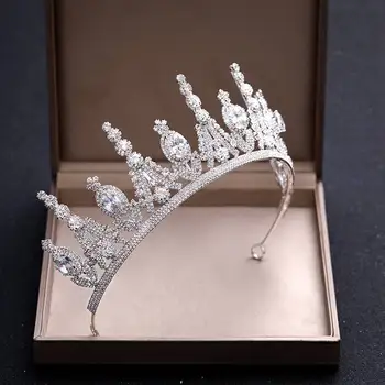 Nový Crystal Koruny Lesklé Svetlé Korunná Princezná Nevesta Manželstva Headdress Doplnky do Vlasov Na Predaj Svadobné Šperky Pre Ženy