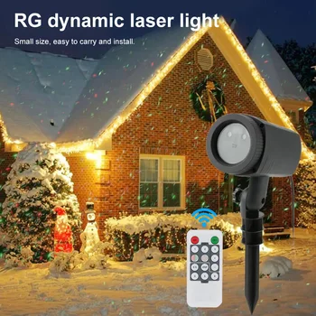 Vianočné LED Laserový Projektor Diaľkové Ovládanie Trávnik Lampa Domov Disco Stage Svetlo Vonkajšie Krajiny Osvetlenie Holiday Garden Dekor