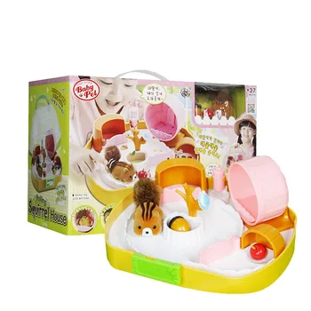 Šťastný Veverička Dom Simulácia Elektrických Hračiek Nastaviť Bábika detské Hračky pre Chlapcov a Dievčatá Dary
