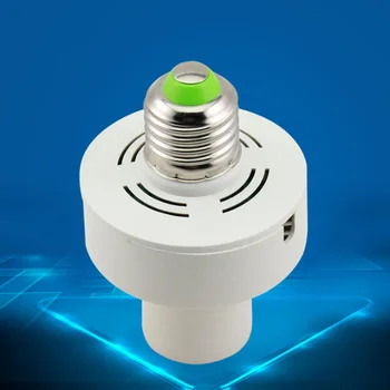 Zvuková kontrolka Hlavu objímky E27 Skrutku Domov LED Žiarovka Base Converter Pre Zvuk A Svetlo Kontroly Koridoru Uličkou