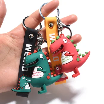 Roztomilý Dinosaurus Keychain Cartoon Zvierat Keychains Mobilný Telefón Taška Auto Prívesok Krúžok Módny Darček Trinket Príslušenstvo Kľúč Reťazca