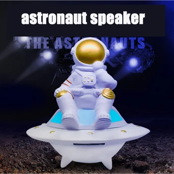 Moon Light UFO Astronaut Svetelný Bezdrôtový Bluetooth TWS Reproduktory Creative Darček k Narodeninám Dekorácie Reproduktor, Podpora TF FM