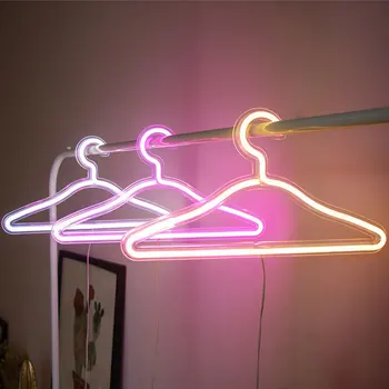 Spálňa Decor Oblečenie Vešiak Tvar Neónový nápis Svetlá Moderné LED Stripe Vyrobené Neónové Svietidlo Odolné bytový Nábytok, Osvetlenie, Moduly Gadget