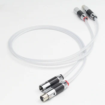 HI-End Strieborné Pozlátené XLR Vyvážený Zvuk HIFI Kábel XLR Samica Audio Kábel