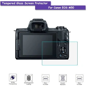 9H Tvrdené Sklo LCD Screen Protector Shield Fólia, pre Canon EOS M50 Kamery Príslušenstvo
