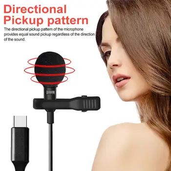 Mini Mikrofón, USB Typ-C Rozhranie Zariadenia Všesmerového Mikrofón Pre Nahrávanie na YouTube S 1 Skladovanie Bavlna Kryt