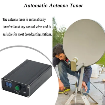 ATU-100 Pro+ 7X7 1.8-55Mhz 0.96 Palcový OLED Displej 120W Nabíjateľná Auto Anténny Tuner krátkych vlnách Anténa Tuner
