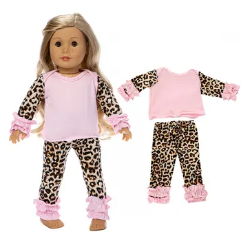 Móda Leopard tlač oblečenie vhodné pre 18-palcové Americké Dievča Bábiku a Bábiku príslušenstvo Detí najlepší Darček .