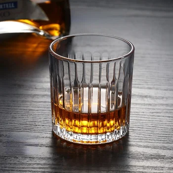 Japonský Pohár Pohár Vertikálny Vzor Transparentné Whisky Sklo Domov Shot Glass Tvorivé Alkohol Duchov, Poháre Na Víno, Pivo, Sklo
