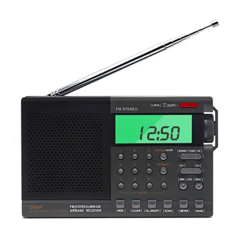 Portable Multi-Funkcia FM/SW/MW/Vzduch Muitiband Americký Počasie Letectva Rádio