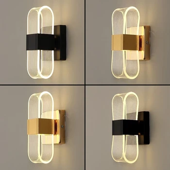 Zlato Moderné LED Nástenné Svietidlo Nordic Sconce Osvetľovacie Zariadenie, Chodba Jedáleň Kúpeľňa Obývacia Akryl Krytý Domova Svetlo