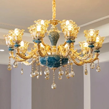 Moderné, Krištáľové Lustre Domov Svetelné Dekorácie Luxusné Sviečka Luster Prívesky, Obývacia Izba Vnútorné Lampy Listry De Cristal
