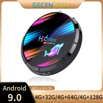 H96 MAX X3 Android 9.0 8K TV BOX 4G 64 G 128G 1080P Quad Core Amlogic S905X3 2.4&5G WIFI 8K 1000M BT4.0 TV BOX