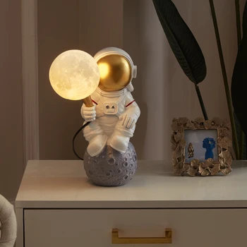 Nordic Dekorácie Darček Nočné Svetlo Astronaut Nástenné Svietidlo Tvorivé Osobnosti Obývacej Izby, Spálne, detskej Izby Mesiac Prieskum