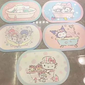 Kawaii Sanrio Gumené Rohože Cartoon Kuromi Moje Melódie Cinnamonroll Mat Roztomilý Krásy Kúpeľňa Non-slip Kuchyne, Dvere, Rohože