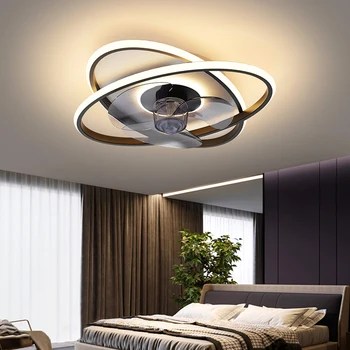 Moderné spálne dekor šedý led stropný ventilátor svetlo lampy jedáleň stropné ventilátory so svetlami, diaľkové ovládanie lampy pre obývacia izba