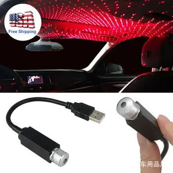 2KS LED Hviezdna Svietiace Hviezdy Svetlá USB Auto Auto Strechy, Dekorácie, Lampy, Svetelné Galaxy Lampa Nastaviteľné Viaceré Svetelné Efekty