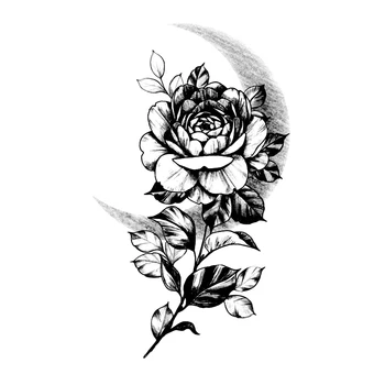 Tri Štýly Kvet Nepremokavé Dočasné Tetovanie Rukávy Rose Henna Tattoo Nálepky Tetovanie Tela Lesk Tetovanie Falošné Tetovanie