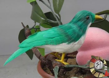 o 12 cm simulácia vták zelená perie vtákov model remeselné,Fotografovanie rekvizity záhradné dekorácie h1029