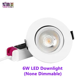 MiBoxer DW1-06A-ND 6W LED Downlight(Žiadne Stmievateľné) Vstupné Napätie AC110-240V Otočiť Led Lampa uhol použitie pre Domáce Osvetlenie