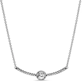 Originálne Momenty Kolo Iskru S Nadčasovú Eleganciu Crystal Náhrdelník Pre Ženy 925 Sterling Silver Náhrdelník Módne Šperky