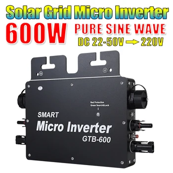 Inteligentný WIFI Fotovoltaických pripájané Čistá Sínusová Vlna Solárne Micro Invertor Ipout DC 22-50 Výstup 220V Solárny Systém