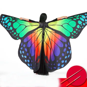 Hot-Predaj Brušného Tanca Motýlích Krídel 360 Stupňov, Veľká veľkosť Isis Krídla BellyDance Výkon Rekvizity Pestrofarebných Motýlích Krídel