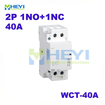 HEYI WCT-40A mini domácnosti stykač 2Pole 1NO+1NC 220VAC 50Hz automatické din lištu stykač