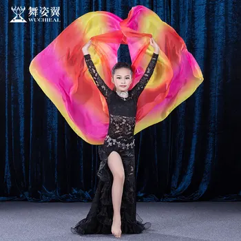 Brušný tanec ruke šatku hodváb, brušný tanec tkaniny z priadze nádherný Orientálny tanec príslušenstvo pre dieťa 210*110 cm SJ005