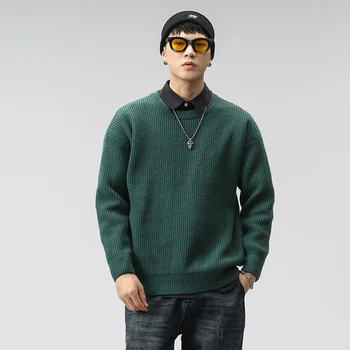 Hip Hop Streetwear pánske Svetre Jar Jeseň Zimné Oblečenie 2022 Vytiahnuť Kórea Štýl Bežné Štandardné Pulóvre