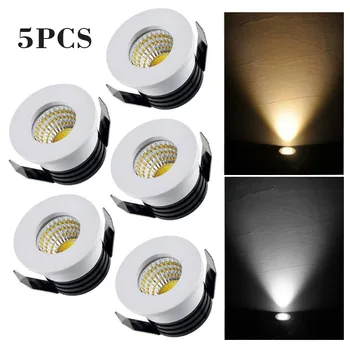 5 ks Mini LED, Vstavaná Skriňa Spot Light 3W Pozornosti Lampy Stmievateľné Led Spot Strop pre Hotel Chodbe Lampy, Osvetlenie Zariadenie