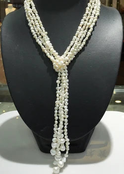 dlho čerstvá voda perlový náhrdelník šatku štýl skutočnou perlou módne ženy šperky 130 CM