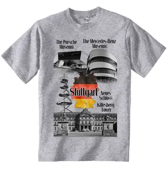 Nemecko Stuttgart T-Shirt. Letné Bavlnené O-Krku Krátke Rukáv Tričko Pánske Nové S-3XL