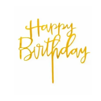 1PC Nový Štýl Happy Birthday anglické Písmená Akryl Tortu Karty Narodeninovú Tortu Dekorácie, Party Dodávky