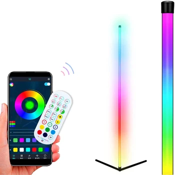 Bluetooth APP 24-tlačidlo Diaľkové Ovládanie, USB Powered RGB Farbu Meniace LED Rohu Poschodí Lampa Svetlo Bar pre Obývacia Izba, Spálňa
